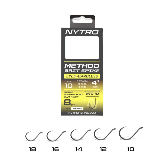 Przypony NYTRO METHOD BAIT SPIKE 4"/10CM #10/0,23
