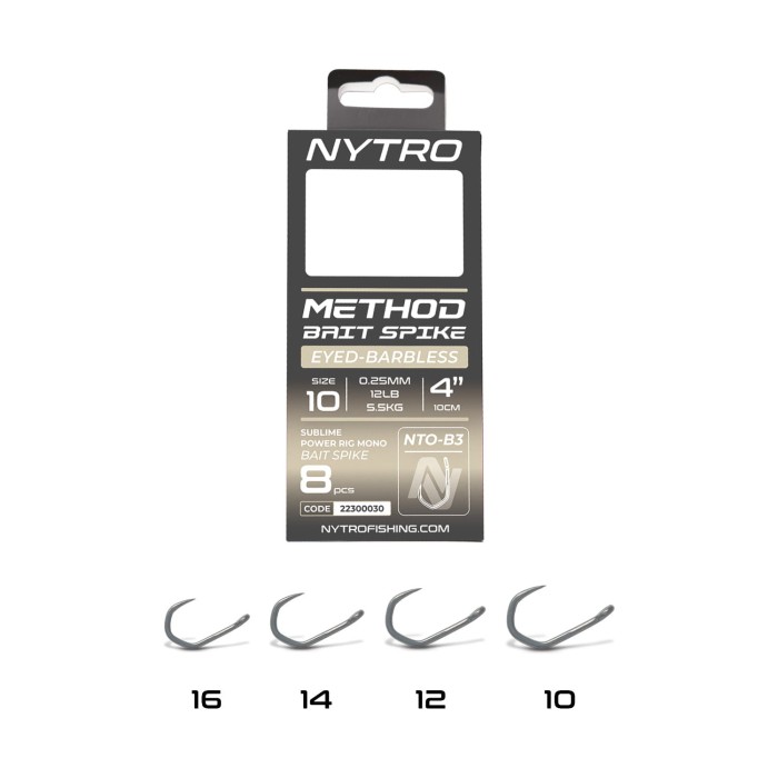 Przypony NYTRO METHOD BAIT SPIKE 4"/10CM #10/0,25