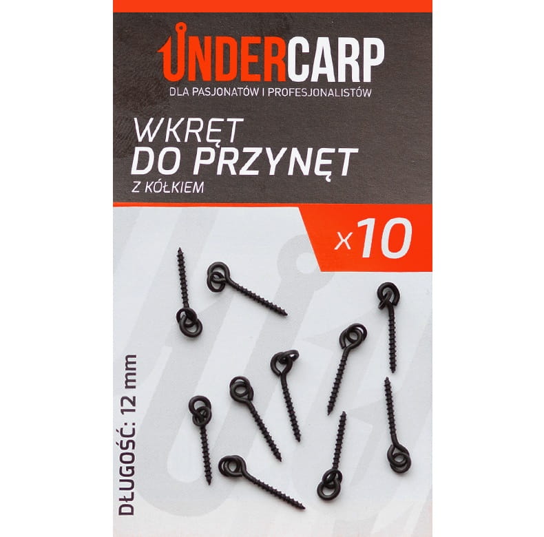 Wkręt do przynęt z kółkiem 12mm