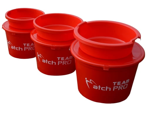 Wiadro 13l + Miska 4l + pokrywka TEAM MatchPro RED