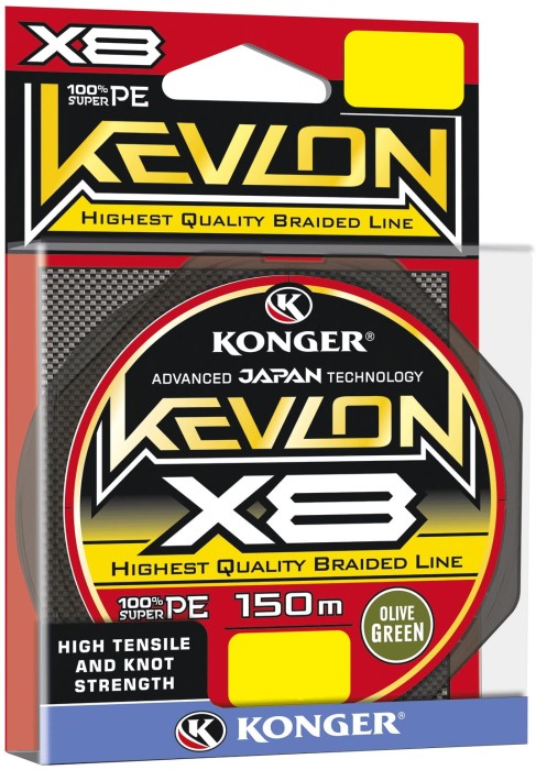 PLECIONKA KEVLON OLIVE GREEN X8 0,14/150 KONGER