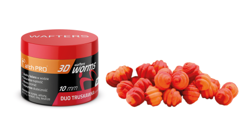 3D WORMS WAFTERS DUO STRAWBERRY 10mm 20g