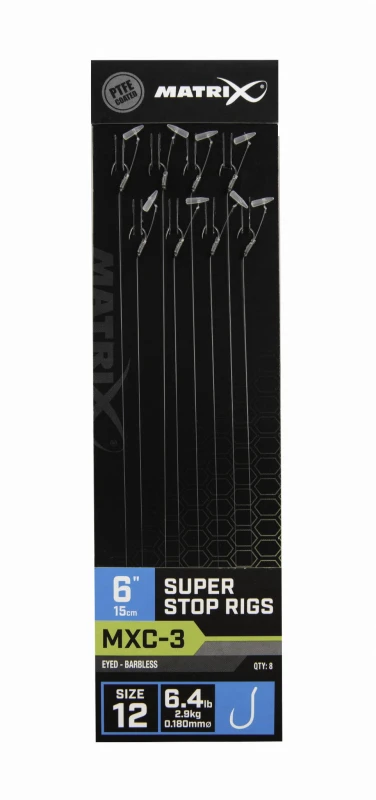 Przypony Matrix MXC-3 Sz12 Barbless 0.18mm Super