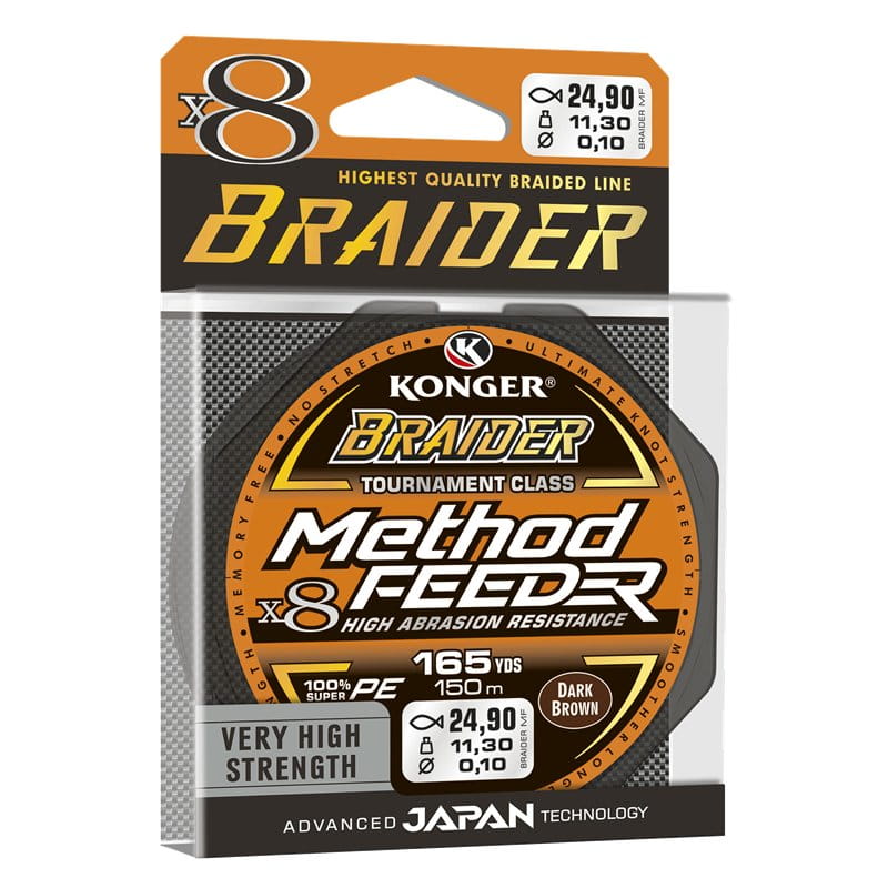 PLECIONKA BRAIDER X8 METHOD DARK BROWN 0,12/150