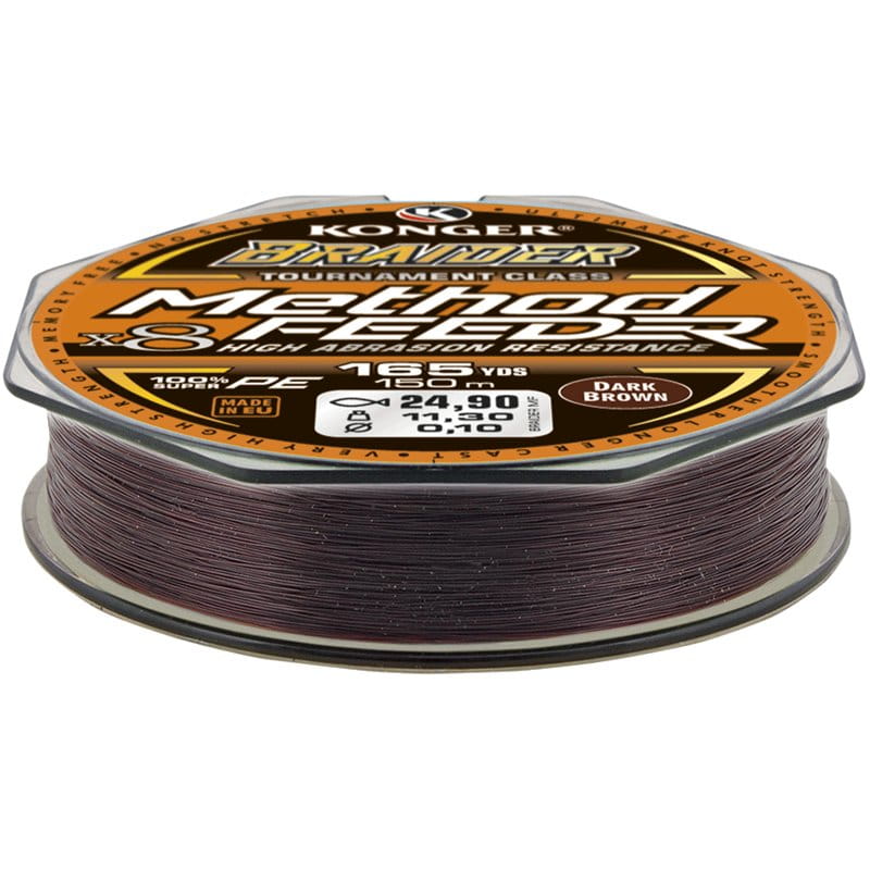 PLECIONKA BRAIDER X8 METHOD DARK BROWN 0,12/150