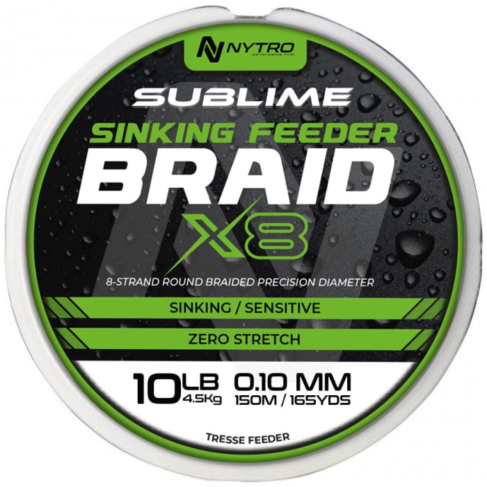 NYTRO SUBLIME X8 SINKING FEEDER BRAID 0,10
