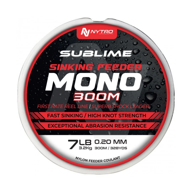 Żyłka NYTRO SUBLIME SINK FEEDER MONO 0,20 300M